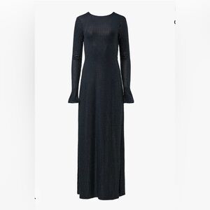 NWT WeWoreWhat Stylish Black Gown with Crystal Accents